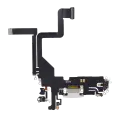 Charging Port Flex Cable Compatible For iPhone 14 Pro (Aftermarket Plus) (Silver)