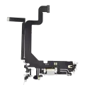 Charging Port Flex Cable Compatible For iPhone 14 Pro Max (Aftermarket Plus) (Silver)