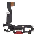 Charging Port Flex Cable Compatible For iPhone 12 / 12 Pro (Used OEM Pull) (Red)