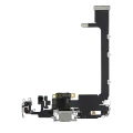 Charging Port Flex Cable With Board Compatible For iPhone 11 Pro Max (Used OEM Pull) (Silver)