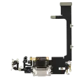 Charging Port Flex Cable With Board Compatible For iPhone 11 Pro (Aftermarket Plus) (Silver)