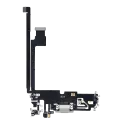 Charging Port Flex Cable Compatible For iPhone 12 Pro Max (Premium) (Silver)