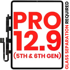 Digitizer Compatible For iPad Pro 12.9" 5th Gen (2021) / 12.9" 6th Gen (2022) (Glass Separation Required) (Aftermarket Plus) (All Colors)