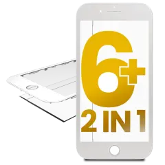 Glass With Frame Pre-Assembled For iPhone 6 Plus (White)