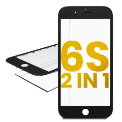Glass With Frame Pre-Assembled For iPhone 6S (Black)