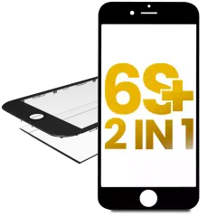 Glass With Frame Pre-Assembled For iPhone 6S Plus (Black)