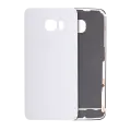 Back Cover Glass Compatible For Samsung Galaxy S6 Edge (No Logo) (Aftermarket Plus) (White)