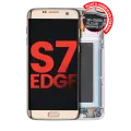 OLED Assembly With Frame Compatible For Samsung Galaxy S7 Edge G935A (North American Version) (Aftermarket Plus) (Gold Platinum)