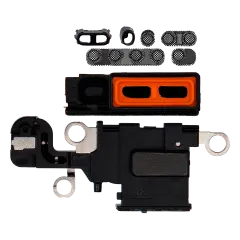 Loudspeaker / Mic Mesh Compatible For iPhone 15 (Black) (10 Pack)