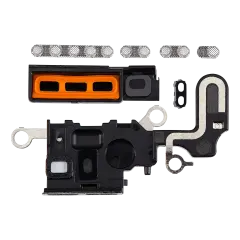 Loudspeaker / Mic Mesh Compatible For iPhone 15 Plus (White) (10 Pack)