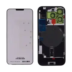 Back Glass With Steel Plate With Wireless NFC Charging MagSafe Magnet & Flashlight Flex Compatible For IPhone 16 Pro (Genuine OEM) (Black)