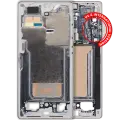 Mid-Frame Housing Compatible For Samsung Galaxy S25 Ultra (US & International Version) (Titanium White Silver)