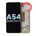 OLED Assembly With Frame Compatible For Samsung Galaxy A54 5G (A546 / 2023) (US & International Version) (Service Pack) (Lime)