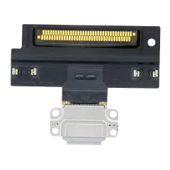 Charging Port Flex Cable Compatible For iPad Air 3 (Soldering Required) (White) (Premium) (White)