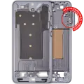 Mid-Frame Housing Compatible For Samsung Galaxy S25 Plus 5G (US & International Version) (Silver Shadow)