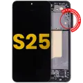 OLED Assembly With Frame Compatible For Samsung Galaxy S25 5G (US & International) (Refurbished) (Blue Black)