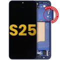 OLED Assembly With Frame Compatible For Samsung Galaxy S25 5G (US & International) (Refurbished) (Navy)