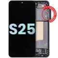 OLED Assembly With Frame Compatible For Samsung Galaxy S25 5G (US & International) (Service Pack) (Blue Black)