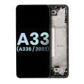OLED Assembly With Frame Compatible For Samsung Galaxy A33 5G (A336 / 2022) (Service Pack) (Black)