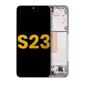 OLED Assembly With Frame Compatible For Samsung Galaxy S23 5G (US & International) (Refurbished) (Pink / Lavender)