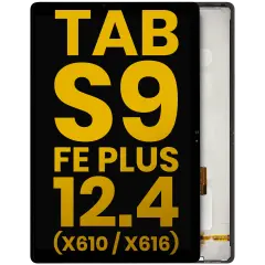 LCD Assembly Without Frame Compatible For Samsung Galaxy Tab S9 FE Plus 12.4" (X610 / X616) (2023) (Refurbished) (Black)