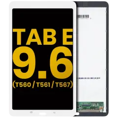 LCD Assembly Without Frame Compatible For Samsung Galaxy Tab E 9.6" (T560 / T561 / T567) (Refurbished) (White)