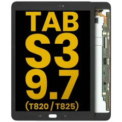 LCD Assembly Compatible For Samsung Galaxy Tab S3 9.7" (T820 / T825) (2017) (Refurbished) (Black)