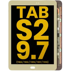 OLED Assembly Without Frame Compatible For Samsung Galaxy Tab S2 9.7" (T810 / T813 / T815 / T817 / T819) (2015) (Refurbished) (Gold)