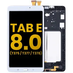 LCD Assembly With Frame Compatible For Samsung Galaxy Tab E 8.0" (2016) (T375 / T377 / T378) (Refurbished) (White)