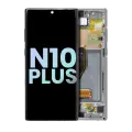 OLED Assembly With Frame Compatible For Samsung Galaxy Note 10 Plus / 5G (Service Pack) (Aura Glow / Silver)