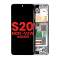 OLED Assembly With Frame Compatible For Samsung Galaxy S20 5G (Non-Verizon 5G UW Frame) (Aftermarket Plus) (Cloud White)