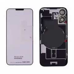 Back Glass With Steel Plate With Wireless NFC Charging MagSafe Magnet & Flashlight Flex Compatible For iPhone 16 Plus (Genuine OEM) (Pink)