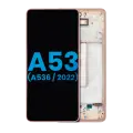 LCD Assembly With Frame Compatible For Samsung Galaxy A53 5G (A536 / 2022) (Without Finger Print Sensor) (Aftermarket: Incell) (Peach)