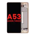 OLED Assembly With Frame Compatible For Samsung Galaxy A53 5G ( A536 / 2022) (6.46") (Aftermarket Plus) (Peach)
