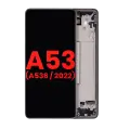 OLED Assembly With Frame Compatible For Samsung Galaxy A53 5G (A536 / 2022) (6.46") (Aftermarket Plus) (Black)