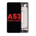 OLED Assembly With Frame Compatible For Samsung Galaxy A53 5G (A536 / 2022) (6.36") (Aftermarket Plus) (Black)