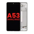 OLED Assembly With Frame Compatible For Samsung Galaxy A53 5G ( A536 / 2022) (6.36") (Aftermarket Plus) (White)