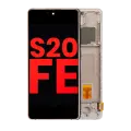 OLED Assembly With Frame Compatible For Samsung Galaxy S20 FE 4G / 5G (Aftermarket Plus) (Cloud Orange)