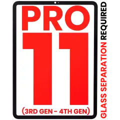 Front Glass Compatible For iPad Pro 11" 3rd Gen (2021) / iPad Pro 11" 4th Gen (2022) (Glass Separation Required)
