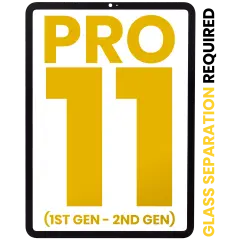 Front Glass Only Compatible For iPad Pro 11" 1st Gen (2018) / iPad Pro 11" 2nd Gen (2020) (All Colors) (Glass Separation Required)