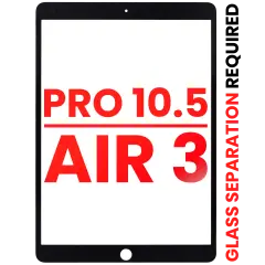 Front Glass Only Compatible For iPad Pro 10.5" / iPad Air 3 (Black) (Glass Separation Required)