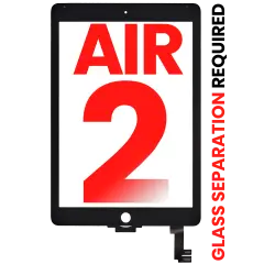 Digitizer Compatible For iPad Air 2 (Glass Separation Required) (Aftermarket Plus) (Black)