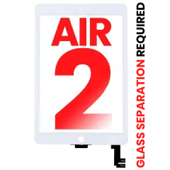 Digitizer Compatible For iPad Air 2 (Glass Separation Required) (Aftermarket Plus) (White)