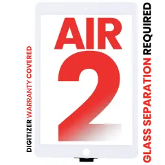 Digitizer Compatible For iPad Air 2 (Glass Separation Required) (Aftermarket Pro: XO7) (White)