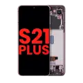 OLED Assembly With Frame Compatible For Samsung Galaxy S21 Plus 5G (Aftermarket Plus) (Phantom Violet / Pink / Gold)