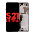 OLED Assembly With Frame Compatible For Samsung Galaxy S21 Ultra 5G (Aftermarket Plus) (Phantom Silver)
