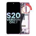 OLED Assembly With Frame Compatible For Samsung Galaxy S20 5G (Verizon 5G UW Frame Only) (Service Pack) (Cloud Pink)
