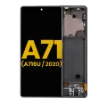 OLED Assembly With Frame Compatible For Samsung Galaxy A71 5G (A716U / 2020) (Refurbished) (Prism Cube Black)