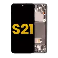 OLED Assembly With Frame Compatible For Samsung Galaxy S21 5G (Refurbished) (Phantom Gray)