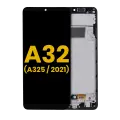 OLED Assembly With Frame Compatible For Samsung Galaxy A32 4G (A325 / 2021) (Refurbished) (Awesome Black)